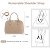 image:imageLOVEVOOK Purse for Women Crossbody Dome Satchel Handbag with Double ZipWovenApricot