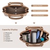 image:imageLOVEVOOK Purse for Women Crossbody Dome Satchel Handbag with Double ZipWovenBrown