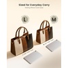 image:imageLOVEVOOK Purse for Women Vintage Leather Shoulder Handbag Small Ladies Satchel Tote Purse Top Handle Crossbody Bag for WorkBlackblue