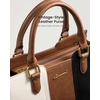 image:imageLOVEVOOK Purse for Women Vintage Leather Shoulder Handbag Small Ladies Satchel Tote Purse Top Handle Crossbody Bag for WorkBlackgreybeige