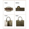 image:imageLOVEVOOK Purse for Women Vintage Leather Shoulder Handbag Small Ladies Satchel Tote Purse Top Handle Crossbody Bag for WorkOlive Greenlight Greenbeige