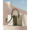 image:imageLOVEVOOK Purse for Women Vintage Leather Shoulder Handbag Small Ladies Satchel Tote Purse Top Handle Crossbody Bag for WorkOlive Greenlight Greenbeige