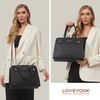 image:imageLOVEVOOK Purses and Handbags for Women Tote Shoulder Bag Satchel Purse and PU Leather Top Handle for ladiesBlack