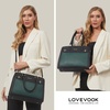 image:imageLOVEVOOK Purses and Handbags for Women Tote Shoulder Bag Satchel Purse and PU Leather Top Handle for ladiesBlackgreen