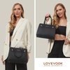 image:imageLOVEVOOK Purses and Handbags for Women Tote Shoulder Bag Satchel Purse and PU Leather Top Handle for ladiesBlacks