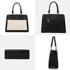 image:imageLOVEVOOK Purses and Handbags for Women Tote Shoulder Bag Satchel Purse and PU Leather Top Handle for ladiesBlackwhite