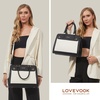 image:imageLOVEVOOK Purses and Handbags for Women Tote Shoulder Bag Satchel Purse and PU Leather Top Handle for ladiesBlackwhite