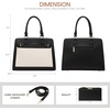 image:imageLOVEVOOK Purses and Handbags for Women Tote Shoulder Bag Satchel Purse and PU Leather Top Handle for ladiesBlackwhite