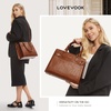 image:imageLOVEVOOK Purses and Handbags for Women Tote Shoulder Bag Satchel Purse and PU Leather Top Handle for ladiesBrown