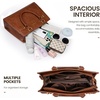 image:imageLOVEVOOK Purses and Handbags for Women Tote Shoulder Bag Satchel Purse and PU Leather Top Handle for ladiesBrown