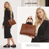 image:imageLOVEVOOK Purses and Handbags for Women Tote Shoulder Bag Satchel Purse and PU Leather Top Handle for ladiesBrowns