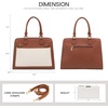 image:imageLOVEVOOK Purses and Handbags for Women Tote Shoulder Bag Satchel Purse and PU Leather Top Handle for ladiesBrownwhite