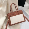 image:imageLOVEVOOK Purses and Handbags for Women Tote Shoulder Bag Satchel Purse and PU Leather Top Handle for ladiesBrownwhite