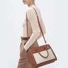 image:imageLOVEVOOK Purses and Handbags for Women Tote Shoulder Bag Satchel Purse and PU Leather Top Handle for ladiesBrownwhite