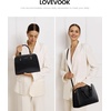 image:imageLOVEVOOK Purses and Handbags for Women VintageStyle Leather Top Handle Shoulder Bag Satchel Tote Crossbody Purse for LadiesBlack