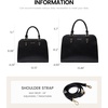 image:imageLOVEVOOK Purses and Handbags for Women VintageStyle Leather Top Handle Shoulder Bag Satchel Tote Crossbody Purse for LadiesBlack