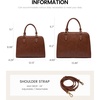 image:imageLOVEVOOK Purses and Handbags for Women VintageStyle Leather Top Handle Shoulder Bag Satchel Tote Crossbody Purse for LadiesBrown