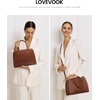 image:imageLOVEVOOK Purses and Handbags for Women VintageStyle Leather Top Handle Shoulder Bag Satchel Tote Crossbody Purse for LadiesBrown