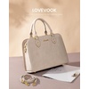 image:imageLOVEVOOK Purses and Handbags for Women VintageStyle Leather Top Handle Shoulder Bag Satchel Tote Crossbody Purse for LadiesTaupe