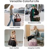 image:imageLOVEVOOK Small Gym Bag for Women amp Men with Wet Pocket26L Cute Waterproof Womens Gym Bag Travel Duffel Bags Workout BagConvertible Carry on Bag Overnight Bags Personal Item Travel Bag Been GreenLBeen Green  Offwhite