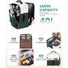 image:imageLOVEVOOK Travel Backpack for Women TSA Carry On Backpack Flight Approved Luggage 40L Water Resistant Personal Item Daypack Large Weekender Bag fit 17 inch Laptop with 3 Cubes BeigeblackbrownBeigegreenblack