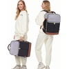 image:imageLOVEVOOK Travel Backpack for Women TSA Carry On Backpack Flight Approved Luggage 40L Water Resistant Personal Item Daypack Large Weekender Bag fit 17 inch Laptop with 3 Cubes BeigeblackbrownGreyblackbrown