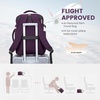 image:imageLOVEVOOK Travel Backpack for Women TSA Carry On Backpack Flight Approved Luggage 40L Water Resistant Personal Item Daypack Large Weekender Bag fit 17 inch Laptop with 3 Cubes BeigeblackbrownBeigedark Purpleblack
