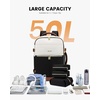 image:imageLOVEVOOK Travel Backpack for Women TSA Carry On Backpack Flight Approved Luggage 40L Water Resistant Personal Item Daypack Large Weekender Bag fit 17 inch Laptop with 3 Cubes BeigeblackbrownBeigeblackbrown