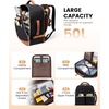 image:imageLOVEVOOK Travel Backpack for Women TSA Carry On Backpack Flight Approved Luggage 40L Water Resistant Personal Item Daypack Large Weekender Bag fit 17 inch Laptop with 3 Cubes BeigeblackbrownBlackbrown