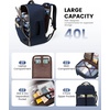 image:imageLOVEVOOK Travel Backpack for Women TSA Carry On Backpack Flight Approved Luggage 40L Water Resistant Personal Item Daypack Large Weekender Bag fit 17 inch Laptop with 3 Cubes BeigeblackbrownDark Blue