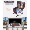 image:imageLOVEVOOK Travel Backpack for Women TSA Carry On Backpack Flight Approved Luggage 40L Water Resistant Personal Item Daypack Large Weekender Bag fit 17 inch Laptop with 3 Cubes BeigeblackbrownBeigedark Purpleblack