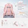 image:imageLOVEVOOK Travel Backpack for Women TSA Carry On Backpack Flight Approved Luggage 40L Water Resistant Personal Item Daypack Large Weekender Bag fit 17 inch Laptop with 3 Cubes BeigeblackbrownBeigepink