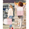 image:imageLOVEVOOK Travel Backpack for Women TSA Carry On Backpack Flight Approved Luggage 40L Water Resistant Personal Item Daypack Large Weekender Bag fit 17 inch Laptop with 3 Cubes BeigeblackbrownBeigepink