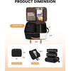 image:imageLOVEVOOK Travel Backpack for Women TSA Carry On Backpack Flight Approved Luggage 40L Water Resistant Personal Item Daypack Large Weekender Bag fit 17 inch Laptop with 3 Cubes BeigeblackbrownBeigeblackbrown