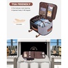 image:imageLOVEVOOK Travel Backpack for Women TSA Carry On Backpack Flight Approved Luggage 40L Water Resistant Personal Item Daypack Large Weekender Bag fit 17 inch Laptop with 3 Cubes BeigeblackbrownGreyblackbrown