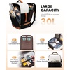image:imageLOVEVOOK Travel Backpack for Women TSA Carry On Backpack Flight Approved Luggage 40L Water Resistant Personal Item Daypack Large Weekender Bag fit 17 inch Laptop with 3 Cubes BeigeblackbrownBeigeblackbrown