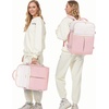 image:imageLOVEVOOK Travel Backpack for Women TSA Carry On Backpack Flight Approved Luggage 40L Water Resistant Personal Item Daypack Large Weekender Bag fit 17 inch Laptop with 3 Cubes BeigeblackbrownBeigepink