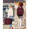 image:imageLOVEVOOK Travel Backpack for Women TSA Carry On Backpack Flight Approved Luggage 40L Water Resistant Personal Item Daypack Large Weekender Bag fit 17 inch Laptop with 3 Cubes BeigeblackbrownClaretblackdark