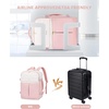 image:imageLOVEVOOK Travel Backpack for Women TSA Carry On Backpack Flight Approved Luggage 40L Water Resistant Personal Item Daypack Large Weekender Bag fit 17 inch Laptop with 3 Cubes BeigeblackbrownBeigepink