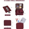 image:imageLOVEVOOK Travel Backpack for Women TSA Carry On Backpack Flight Approved Luggage 40L Water Resistant Personal Item Daypack Large Weekender Bag fit 17 inch Laptop with 3 Cubes BeigeblackbrownClaretblackdark