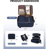 image:imageLOVEVOOK Travel Backpack for Women TSA Carry On Backpack Flight Approved Luggage 40L Water Resistant Personal Item Daypack Large Weekender Bag fit 17 inch Laptop with 3 Cubes BeigeblackbrownDark Blue