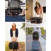 image:imageLOVEVOOK Travel Backpack for Women TSA Carry On Backpack Flight Approved Luggage 40L Water Resistant Personal Item Daypack Large Weekender Bag fit 17 inch Laptop with 3 Cubes BeigeblackbrownBlackbrown