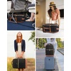 image:imageLOVEVOOK Travel Backpack for Women TSA Carry On Backpack Flight Approved Luggage 40L Water Resistant Personal Item Daypack Large Weekender Bag fit 17 inch Laptop with 3 Cubes BeigeblackbrownBlackbrown