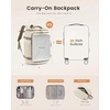 image:imageLOVEVOOK Travel Backpack for Women amp Men 25L Airline Approved Personal Item Carry On Backpack Lightweight with 2 Packing Cubes Waterproof Daypack for Work Gym amp Weekend Travel Slate GreenBlackKhakibeige