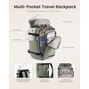 image:imageLOVEVOOK Travel Backpack for Women amp Men 25L Airline Approved Personal Item Carry On Backpack Lightweight with 2 Packing Cubes Waterproof Daypack for Work Gym amp Weekend Travel Slate GreenBlackSlate Greenblack