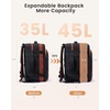 image:imageLOVEVOOK Travel Backpack for Women amp Men Carry On Backpack with Cup Holder Personal Item Travel Bag Flight Approved with Padded Laptop Compartment Weekender Daypack With 2 Cubes 173 Inch BlackOlive Greenblack