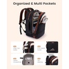 image:imageLOVEVOOK Travel Backpack for Women amp Men Carry On Backpack with Cup Holder Personal Item Travel Bag Flight Approved with Padded Laptop Compartment Weekender Daypack With 2 Cubes 173 Inch BlackOlive Greenwhitedark Green