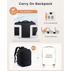 image:imageLOVEVOOK Travel Backpack for Women amp Men Carry On Backpack with Cup Holder Personal Item Travel Bag Flight Approved with Padded Laptop Compartment Weekender Daypack With 2 Cubes 173 Inch BlackBlack