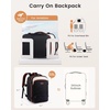 image:imageLOVEVOOK Travel Backpack for Women amp Men Carry On Backpack with Cup Holder Personal Item Travel Bag Flight Approved with Padded Laptop Compartment Weekender Daypack With 2 Cubes 173 Inch BlackOlive Greenwhitedark Green