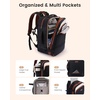 image:imageLOVEVOOK Travel Backpack for Women amp Men Carry On Backpack with Cup Holder Personal Item Travel Bag Flight Approved with Padded Laptop Compartment Weekender Daypack With 2 Cubes 173 Inch BlackOlive Greenblack